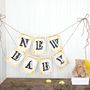 New Baby Bunting, Baby Shower Or Party Decoration, thumbnail 1 of 6