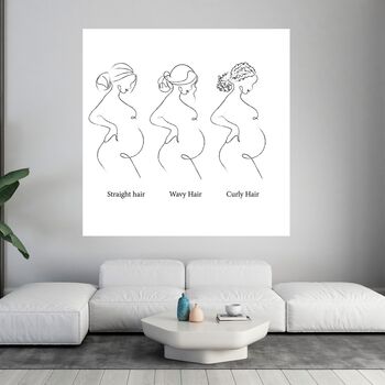 Custom Mothers New Baby Gift For Birthday Art Print, 4 of 7