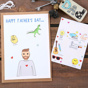 Father's Day Personalised Stickers Card, 3 of 8