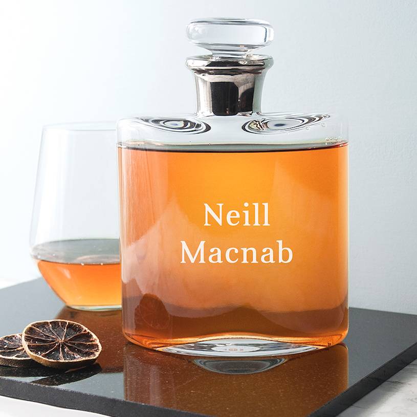 Personalised L S A Flask Decanter, 1 of 3