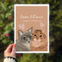 Personalised Purrfect Engagement Print For Cat Lovers, thumbnail 3 of 4