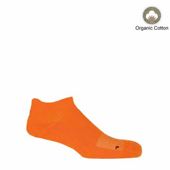 Block Stripe Rainbow And Organic Orange Men's Ankle Socks, 4 of 6