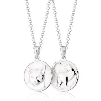 Cat Heads And Tails Coin Necklace, 11 of 12