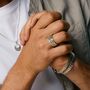 Maharaja Men's Sterling Silver Open Cuff, thumbnail 2 of 8