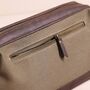 Personalised Men's Canvas Wash Bag In Brown, thumbnail 7 of 8