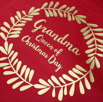 Personalised Christmas Wreath Apron, 4 of 7