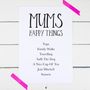 Personalised Happy Things Print For Mum, thumbnail 2 of 4