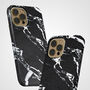 Black Marble Tough Case For iPhone, thumbnail 2 of 4