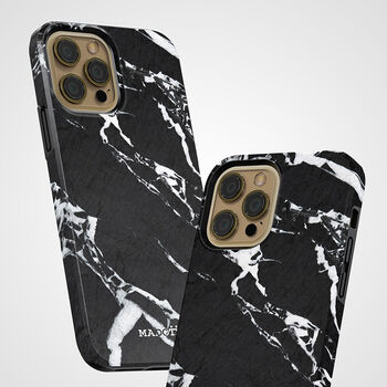 Black Marble Tough Case For iPhone, 2 of 4