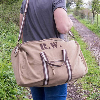 Personalised Canvas Holdall Bag, 3 of 11