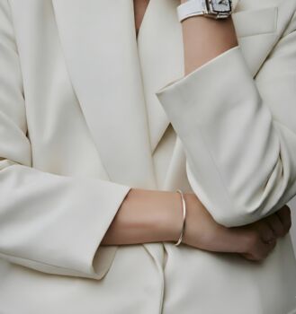 Handmade Solid Sterling Silver 3mm Bangle, 2 of 4