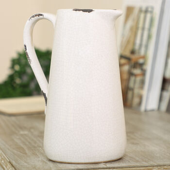 Country Flowers Ceramic Pitcher Jug Vase, 6 of 10