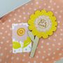 Hand Painted Yellow Wooden Flower, thumbnail 5 of 5