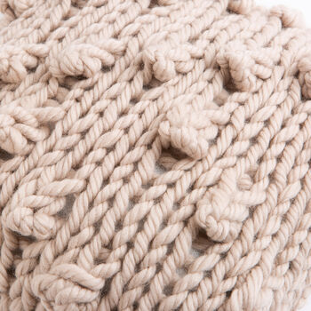 Big Bobble Stitch Cushion Easy Knitting Kit, 5 of 10