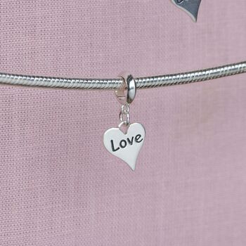 Sterling Silver Love Heart Charm, 4 of 7