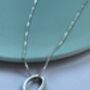 Infinity Solid Silver O Necklace, thumbnail 1 of 3