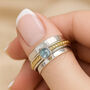 Personalised Sterling Silver Blue Topaz Spinner Ring, thumbnail 1 of 12