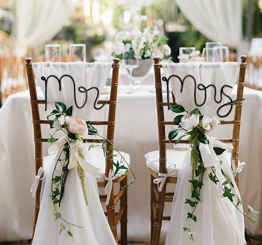 Mr And Mrs Chair Signs, 1 of 7