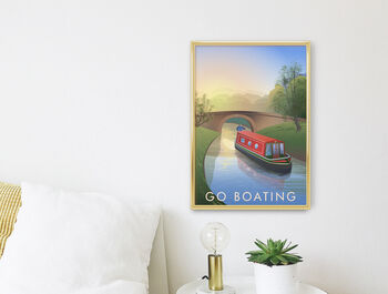 Go Boating Travel Poster Art Print, 2 of 8