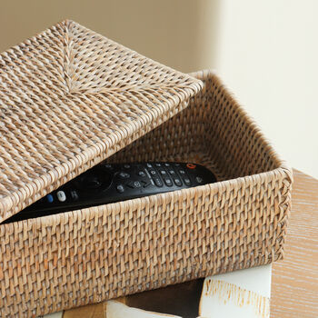 Marbury Rectangular Lidded Storage Basket, 3 of 4