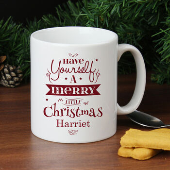 Personalised Merry Little Christmas Mug, 3 of 5
