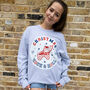 Christmas Rock And Roll Women's Grey Christmas Jumper, thumbnail 1 of 4