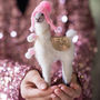 Sweet Llama In A Bobble Hat Decoration, thumbnail 3 of 3
