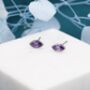 Amethyst Purple Marquise Cz Stud Earrings, thumbnail 3 of 11