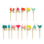 Colourful 'Happy Birthday' Cake Candles, thumbnail 1 of 2