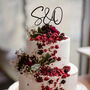 Wooden Script Our Forever Wedding Cake Topper Fa7, thumbnail 3 of 9