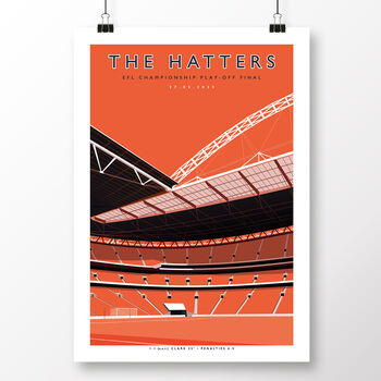Luton Town The Hatters Wembley Poster, 2 of 7
