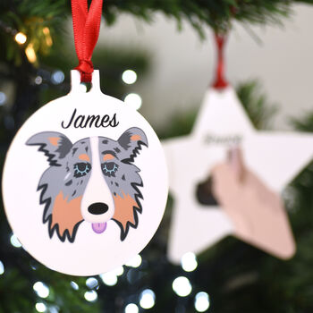 Personalised Dog Breed Christmas Decoration Bold, 10 of 12
