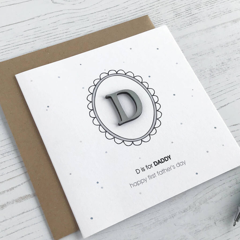 D Is For Daddy, First Father's Day Card, 1 of 4