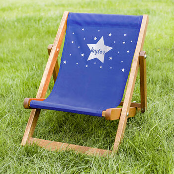 Personalised Children's Star Hardwood Deckchair, 3 of 3