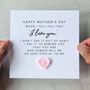 I Love You Mum Crochet Heart Mother's Day Card, thumbnail 1 of 3