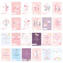 Personalised Fairy Princess Baby Milestone Cards, thumbnail 5 of 6