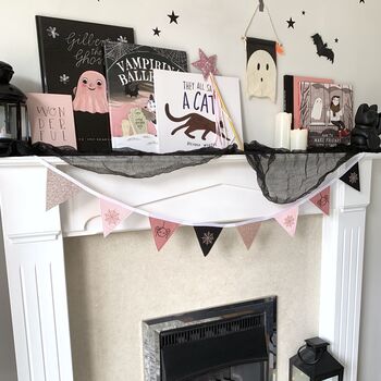 Pink Spider Halloween Bunting, 6 of 6