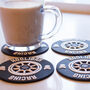 Funny Fathers Day Gift Rubber Tyre Coasters, thumbnail 1 of 2