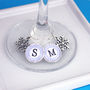 2x Initial Xmas Wine Glass Charms, thumbnail 2 of 4