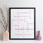 Personalised Family Names Print Crossword Gift, thumbnail 9 of 11