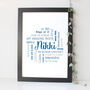 Personalised 60th Birthday Word Art Gift For Her, thumbnail 6 of 9