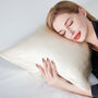 Silk Pillowcase Ivory Mulberry Silk Satin Pillow, thumbnail 1 of 7