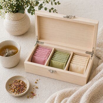 Personalised Engraved Mum Tea Box, 3 of 5
