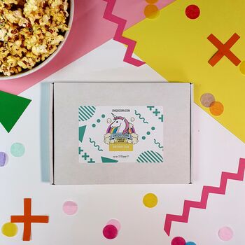 Make Your Own Birthday Cake Flavour Popcorn At Home Kit, 3 of 5