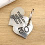 30th Birthday Gift Personalised Heart Two Pc Key Ring, thumbnail 4 of 8
