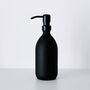 Matt Black Glass Bottle With Black Metal Pump, thumbnail 7 of 9