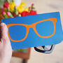 Blue And Orange Print Leather Glasses Case, thumbnail 4 of 10