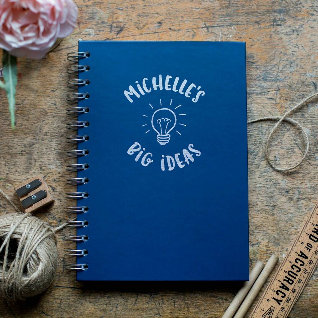 Personalised Big Ideas Student Foil Notebook By Nina Thomas Studio ...