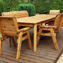 Eight Seater Rectangular Garden Table Set With Benches, thumbnail 7 of 7