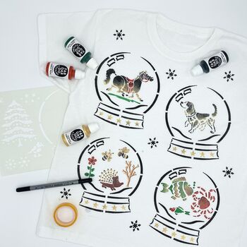 Christmas Snow Globe – Children’s T Shirt Painting, 4 of 11